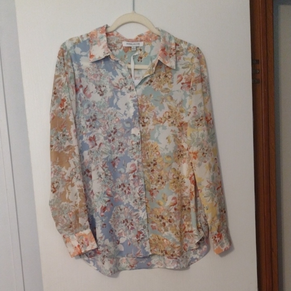 Floral Button-Up Blouse
